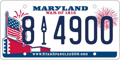 MD license plate 8AI4900
