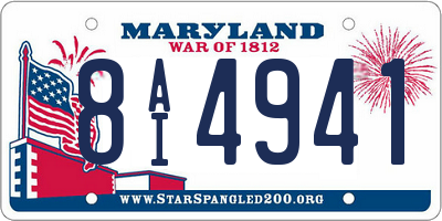 MD license plate 8AI4941