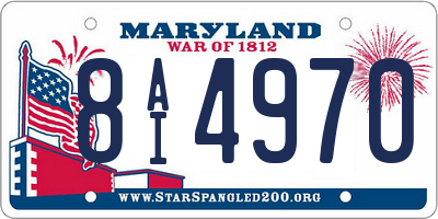 MD license plate 8AI4970