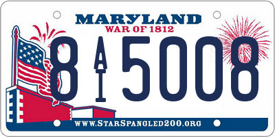 MD license plate 8AI5008