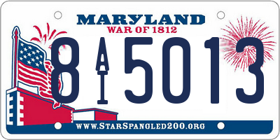 MD license plate 8AI5013
