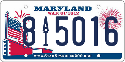 MD license plate 8AI5016