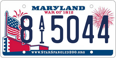 MD license plate 8AI5044