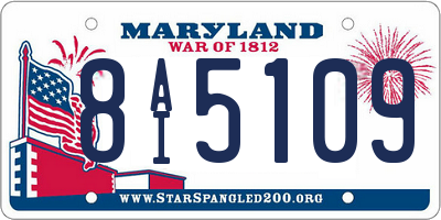 MD license plate 8AI5109