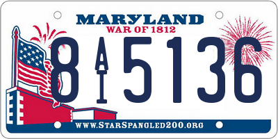 MD license plate 8AI5136