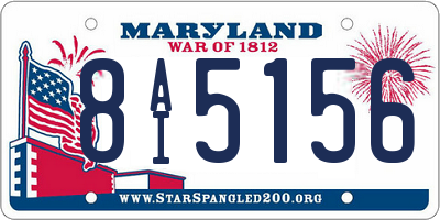MD license plate 8AI5156