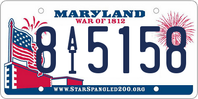 MD license plate 8AI5158