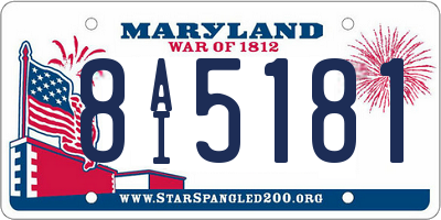 MD license plate 8AI5181
