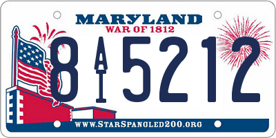 MD license plate 8AI5212