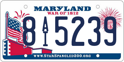 MD license plate 8AI5239