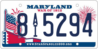 MD license plate 8AI5294