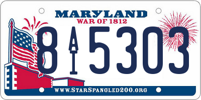 MD license plate 8AI5303