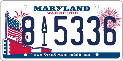MD license plate 8AI5336
