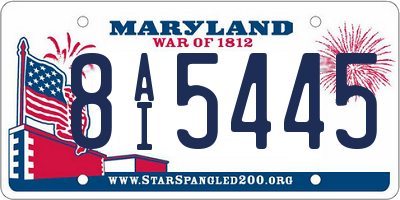MD license plate 8AI5445