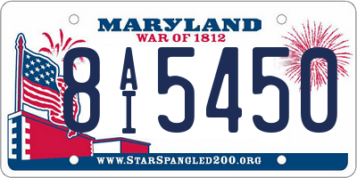MD license plate 8AI5450