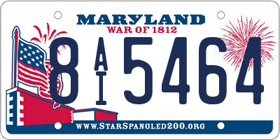 MD license plate 8AI5464