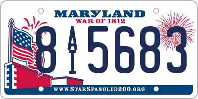 MD license plate 8AI5683