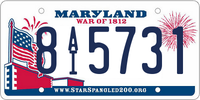 MD license plate 8AI5731