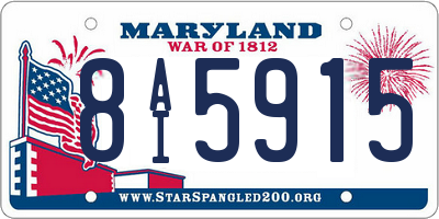 MD license plate 8AI5915
