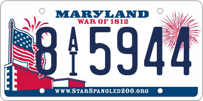 MD license plate 8AI5944