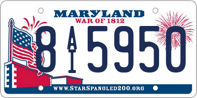 MD license plate 8AI5950