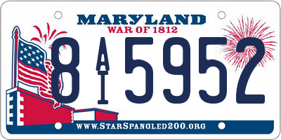 MD license plate 8AI5952
