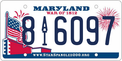MD license plate 8AI6097