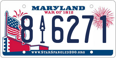 MD license plate 8AI6271