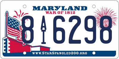 MD license plate 8AI6298
