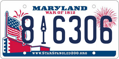 MD license plate 8AI6306