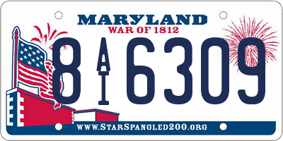 MD license plate 8AI6309