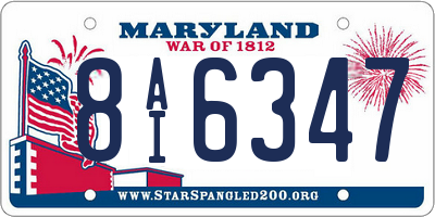 MD license plate 8AI6347