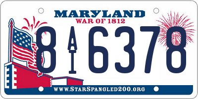 MD license plate 8AI6378
