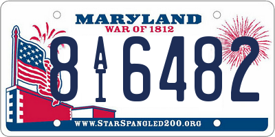 MD license plate 8AI6482