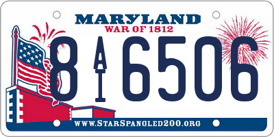 MD license plate 8AI6506