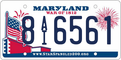 MD license plate 8AI6561