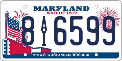 MD license plate 8AI6599