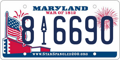 MD license plate 8AI6690