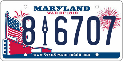 MD license plate 8AI6707