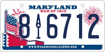 MD license plate 8AI6712