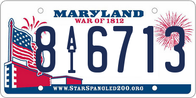 MD license plate 8AI6713
