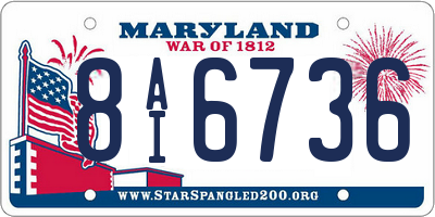MD license plate 8AI6736