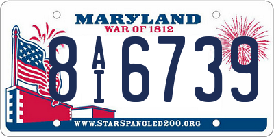 MD license plate 8AI6739