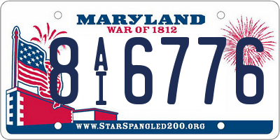 MD license plate 8AI6776