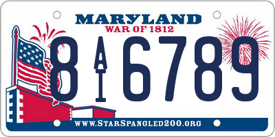 MD license plate 8AI6789
