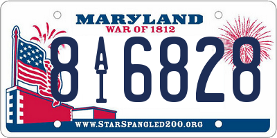 MD license plate 8AI6828