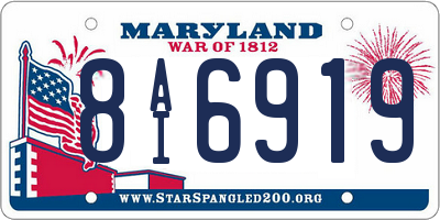 MD license plate 8AI6919
