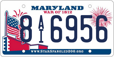 MD license plate 8AI6956