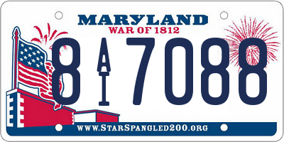 MD license plate 8AI7088