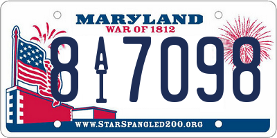 MD license plate 8AI7098